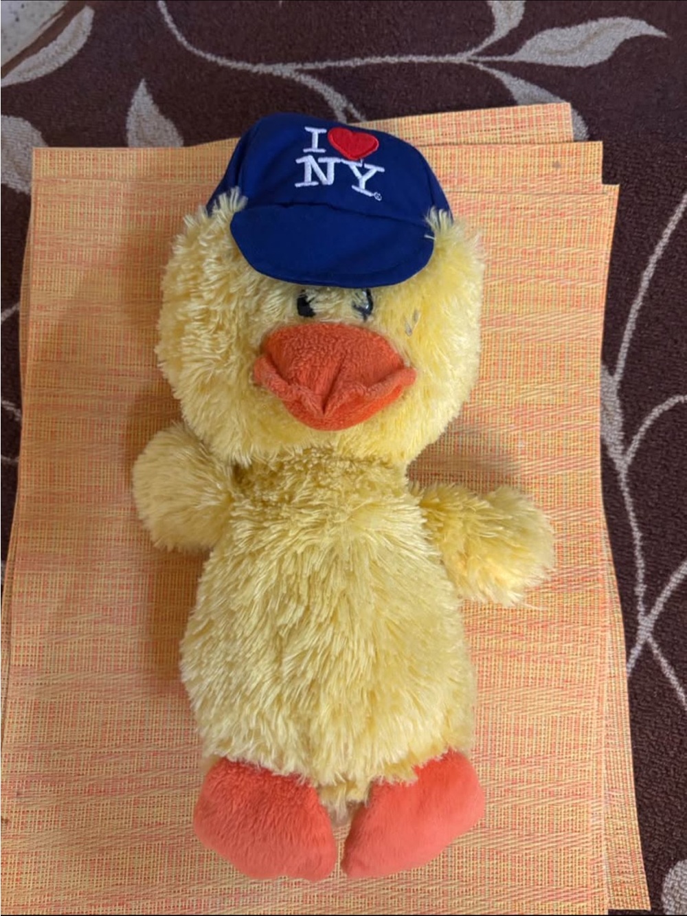 I ♥ NY Yellow Duck Plush Toy with Blue Hat